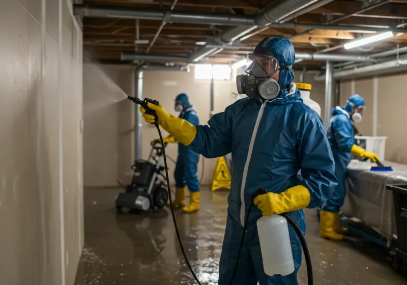 Basement Sanitization and Antimicrobial Treatment process in Bacliff, TX